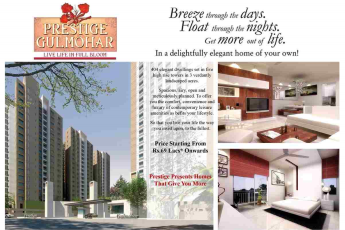 Live Life in a delightfully elegant home in Prestige Gulmohar, Bangalore